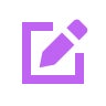 Purple pencil icon.