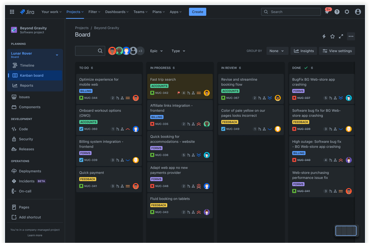 Kanban board