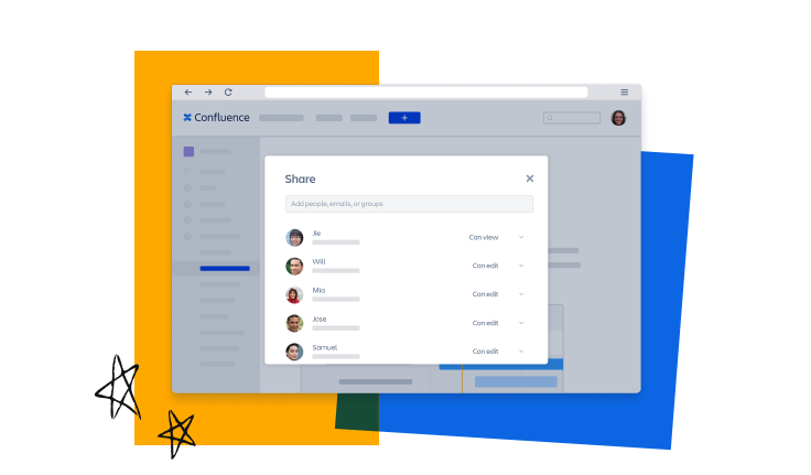 illustrated version of confluence share feature