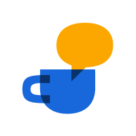 Icono de chat con café