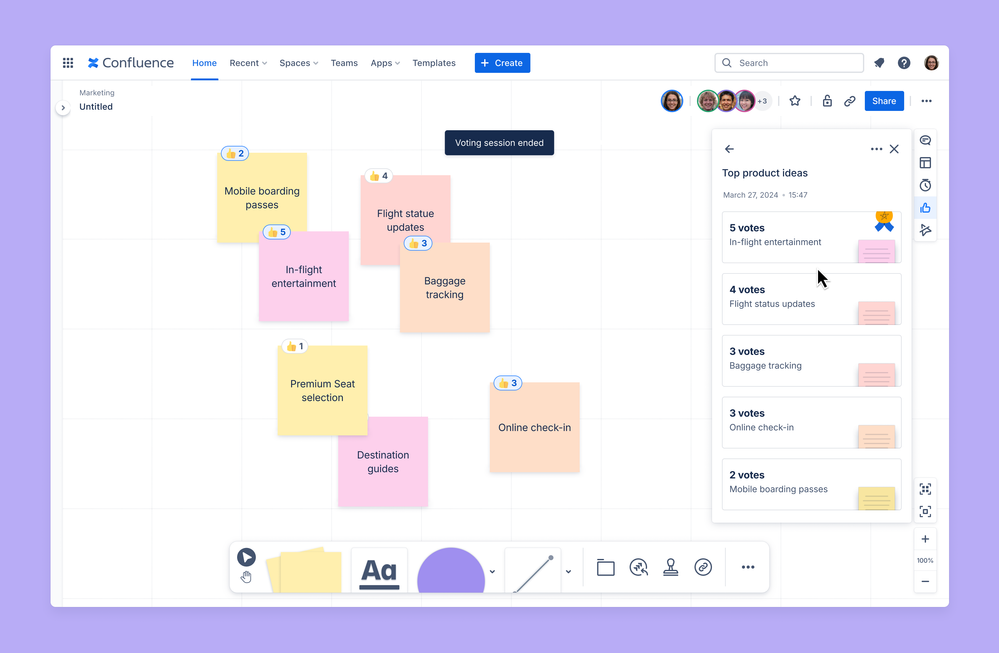 Confluence databases screenshot.