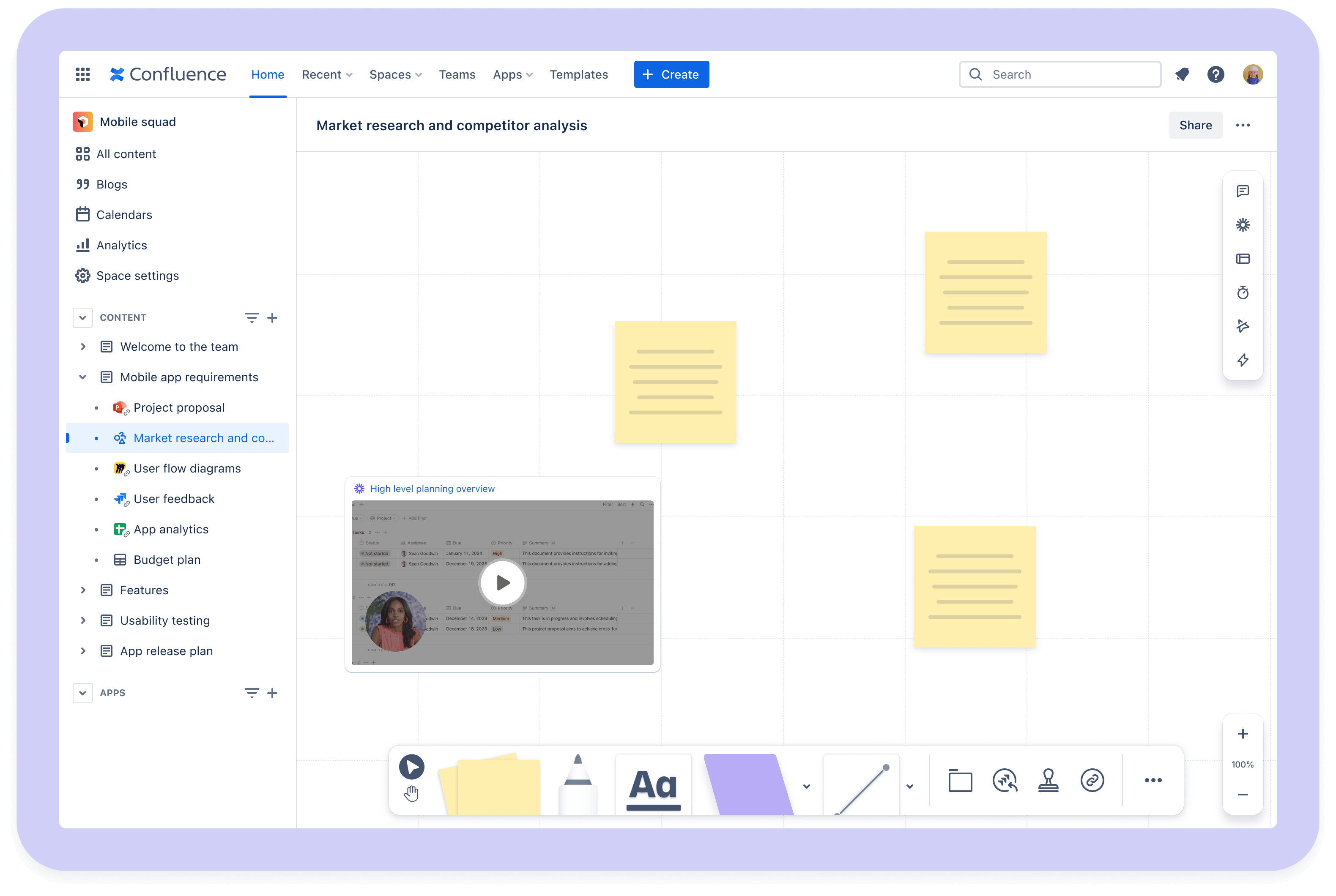 Recording Loom in Confluence Whiteboards